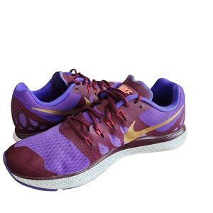 Nike Sneakers Womens 10 Zoom Elite 7 QS ‎ Hyper Grape Violet Running Track